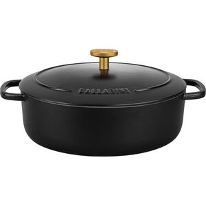 Ballarini Garnek żeliwny owalny BALLARINI BELLAMONTE 75003-546-0 - 5 5 ltr czarny
