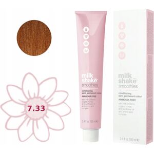 Milk Shake Milk Shake, Smoothies, Ammonia-Free, Semi-Permanent Hair Dye, 7.337GG Medium Warm Golden Blond, 100 ml For Women