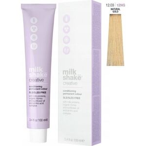 Milk Shake Milk Shake, Creative, SLS/SLES-Free, Permanent Hair Dye, 12.0312NG Natural Gold, 100 ml For Women