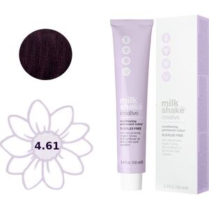 Milk Shake Milk Shake, Creative, SLS/SLES-Free, Permanent Hair Dye, 4.614RA Ash Red Brown, 100 ml For Women