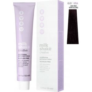 Milk Shake Milk Shake, Creative, SLS/SLES-Free, Permanent Hair Dye, 6.616RA Ash Red Dark Blond, 100 ml For Women
