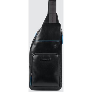 Piquadro Piquadro, Monospalla, Leather, Backpack, Black, Mono Sling, For Men, 18 x 36 x 6 cm For Men