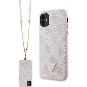 Guess Etui Guess GUHCN61P4TDSCPP Apple iPhone 11/XR hardcase Crossbody 4G Metal Logo różowy/pink