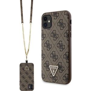 Guess Etui Guess GUHCN61P4TDSCPW Apple iPhone 11/XR hardcase Crossbody 4G Metal Logo brązowy/brown
