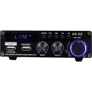 Blitzwolf Wzmacniacz audio AS-22, 45W, Bluetooth 5.0, USB + pilot (czarny)