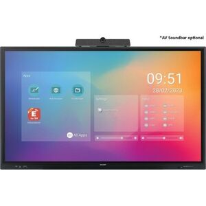 System interaktywny NEC PN-LC652 - 65", interactive display, UHD, 350 cd/m2, Infrared, 20 touch points, OPS Slot, Android SoC, USB-C, HDMI-out.