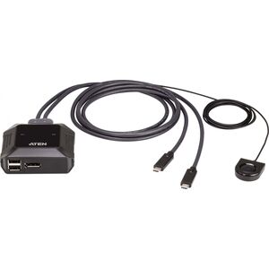 Przełącznik Aten Przełšcznik kablowy 2-portowy 4K USB-C DP KVM