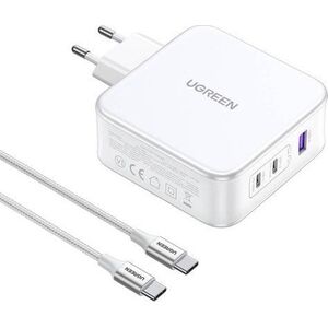 Ładowarka Ugreen Ładowarka sieciowa UGREEN 15339 Nexode, 2xUSB-C, USB-A 3.0, PD3.0, QC4.0, GaN, 140W (biała)