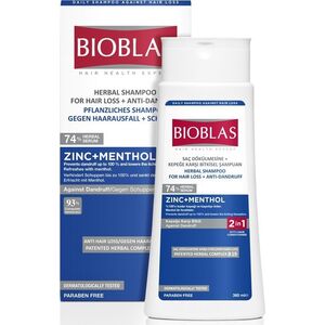 BIOBLAS szampon do włosów z cynkiem i mentolem przeciw wypadaniu 360ml