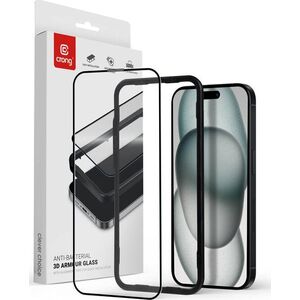 Crong Szkło hartowane 9H na cały ekran iPhone 15 Plus