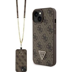 Guess Guess GUHCP15MP4TDSCPW iPhone 15 Plus 6.7" brązowy/brown hardcase Crossbody 4G Metal Logo