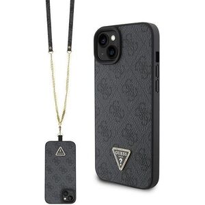 Guess Guess GUHCP15SP4TDSCPK iPhone 15 6.1" czarny/black hardcase Crossbody 4G Metal Logo