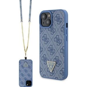 Guess Guess GUHCP15SP4TDSCPB iPhone 15 6.1" niebieski/blue hardcase Crossbody 4G Metal Logo