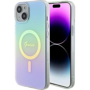 Guess Guess GUHMP15MHITSQ iPhone 15 Plus 6.7" turkusowy/turquoise hardcase IML Iridescent MagSafe