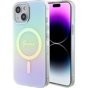 Guess Guess GUHMP15SHITSQ iPhone 15 6.1" turkusowy/turquoise hardcase IML Iridescent MagSafe
