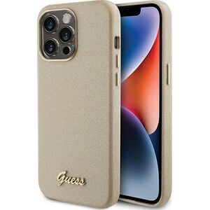 Guess Guess GUHCP15XPGMCSD iPhone 15 Pro Max 6.7" złoty/light gold hardcase Glitter Glossy Script