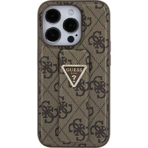 Guess Guess GUHCP15SPGS4TDW iPhone 15 6.1" brązowy/brown hardcase Grip Stand 4G Triangle Strass