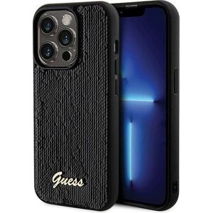 Guess Guess GUHCP13XPSFDGSK iPhone 13 Pro Max 6.7" czarny/black hardcase Sequin Script Metal
