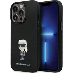 Karl Lagerfeld Karl Lagerfeld KLHCP14LSMHKNPK iPhone 14 Pro 6.1" czarny/black Silicone Ikonik Metal Pin