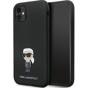 Karl Lagerfeld Karl Lagerfeld KLHCN61SMHKNPK iPhone 11 / Xr 6.1" czarny/black Silicone Ikonik Metal Pin