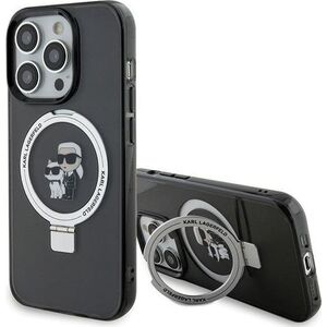 Karl Lagerfeld Karl Lagerfeld KLHMP15LHMRSKCK iPhone 15 Pro 6.1" czarny/black hardcase Ring Stand Karl&Choupettte MagSafe
