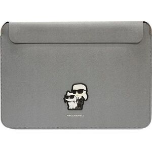 Karl Lagerfeld Karl Lagerfeld Sleeve KLCS16SAKCPMG 16" srebrny/silver Saffiano Karl&Choupette