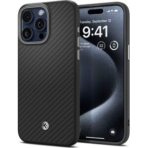 Spigen Spigen Enzo Aramid, matte black - iPhone 15 Pro Max