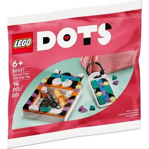 LEGO Dots Tacka w kształcie zwierzaka i zawieszka na torbę (30637)