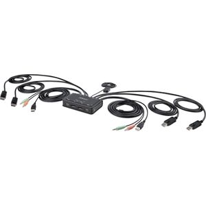 Adapter USB StarTech KVM StarTech 2-Port DP Switch 4K USB + Audio