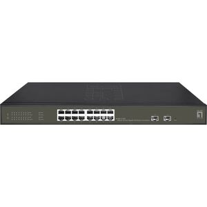 Switch LevelOne LevelOne Switch 16x GE GES-2118P 2xGSFP 19" 230W 16xPoE+