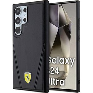 Ferrari Ferrari FEHMS24LP3BAK S24 Ultra S928 czarny/black hardcase Hot Stamp V Lines MagSafe