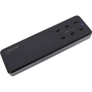 Ładowarka InLine InLine® Multiport power supply, charger, 6x USB Type-C, PD 3.0, GaN, black
