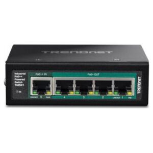 Switch TRENDnet TRENDnet TI-B541 5-portowy przełącznik na szynę DIN, zasilany PoE++ z funkcją PoE Pass-Through