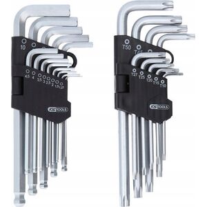 Intel L-raktų šešiakampių ir Torx komplektas, 22 vnt., KS Tools