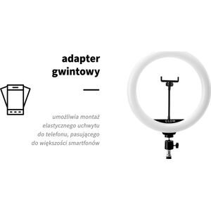 Lampa pierścieniowa Activeshop GLOW lampa pierścieniowa ring 13" bsc ze statywem 10W
