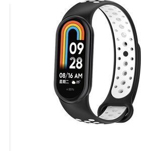 Beline Beline Pasek Mi Band 8 Design Czarno-Biały /Black-White