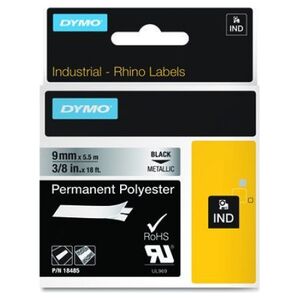 Dymo Dymo Schriftband Vinyl Black Metallic (18485)