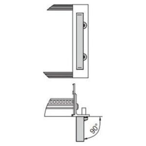 SCHROFF Jednoczęściowy uchwyt SCHROFF, szerokość 12,2 mm, anodowany na jasno, 4 HU