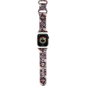 Hello Kitty Hello Kitty Silicone Tags Graffiti - Pasek do Apple Watch 38/40/41 mm (różowy)