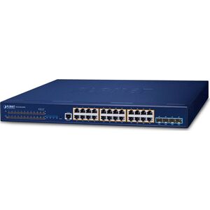 Switch Planet PLANET Layer 3 24-Port 10/100/1000T Zarządzany L3 Gigabit Ethernet (10/100/1000) 1U Niebieski