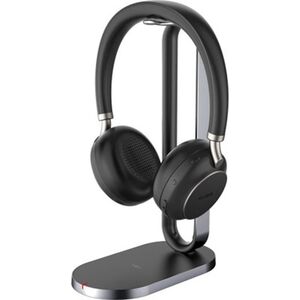 Słuchawki Yealink Yealink BH76 Zestaw słuchawkowy Bezprzewodowy Opaska na głowę Połączenia/muzyka USB Type-C Bluetooth Podstawka do ładowania Czarny