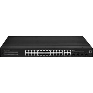 Switch LevelOne LevelOne IGS-2128 łącza sieciowe Zarządzany L2 Gigabit Ethernet (10/100/1000) Czarny