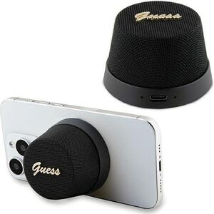 Głośnik Guess Guess głośnik Bluetooth GUWSC3ALSMK Speaker Stand czarny/black Magnetic Script Metal
