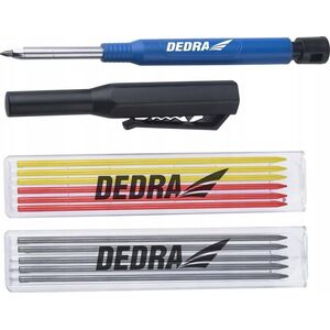 Dedra Ołówek automatycz. z rysikami 1+12szt, 6xczar.3xżółty,3xczer