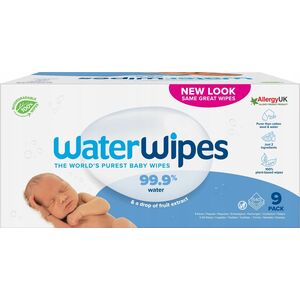 WaterWipes WaterWipes, BIO, Chusteczki nawilżane wodne, 60szt.x9, PL (DZIEWIĘCIOPAK)