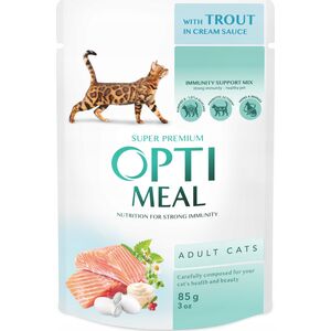 Synteza OPTIMEAL KOT sasz.85g PSTRĄG w kremowym   sosie /12