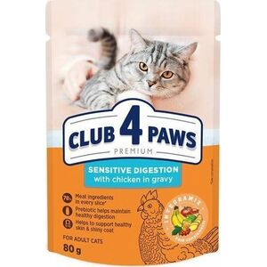 Club 4 Paws Club4Ł Kot Saszetka 80g Wrażliwe Trawinie Kurczak