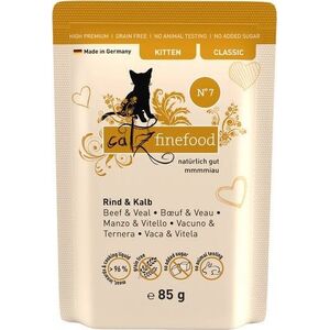 Catz Finefood Catz Finefood Classic Kitten N07 Wołowina Cielęcina 85g