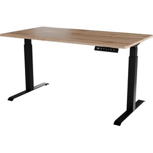 Biurko Cama Meble Biurko z elektryczną regulacją wysokości MOON LONG 150x80x72-120 czarny/wotan
