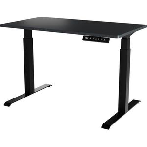 Biurko Cama Meble Biurko z elektryczną regulacją wysokości MOON 121x67x72-120 czarny/antracyt
